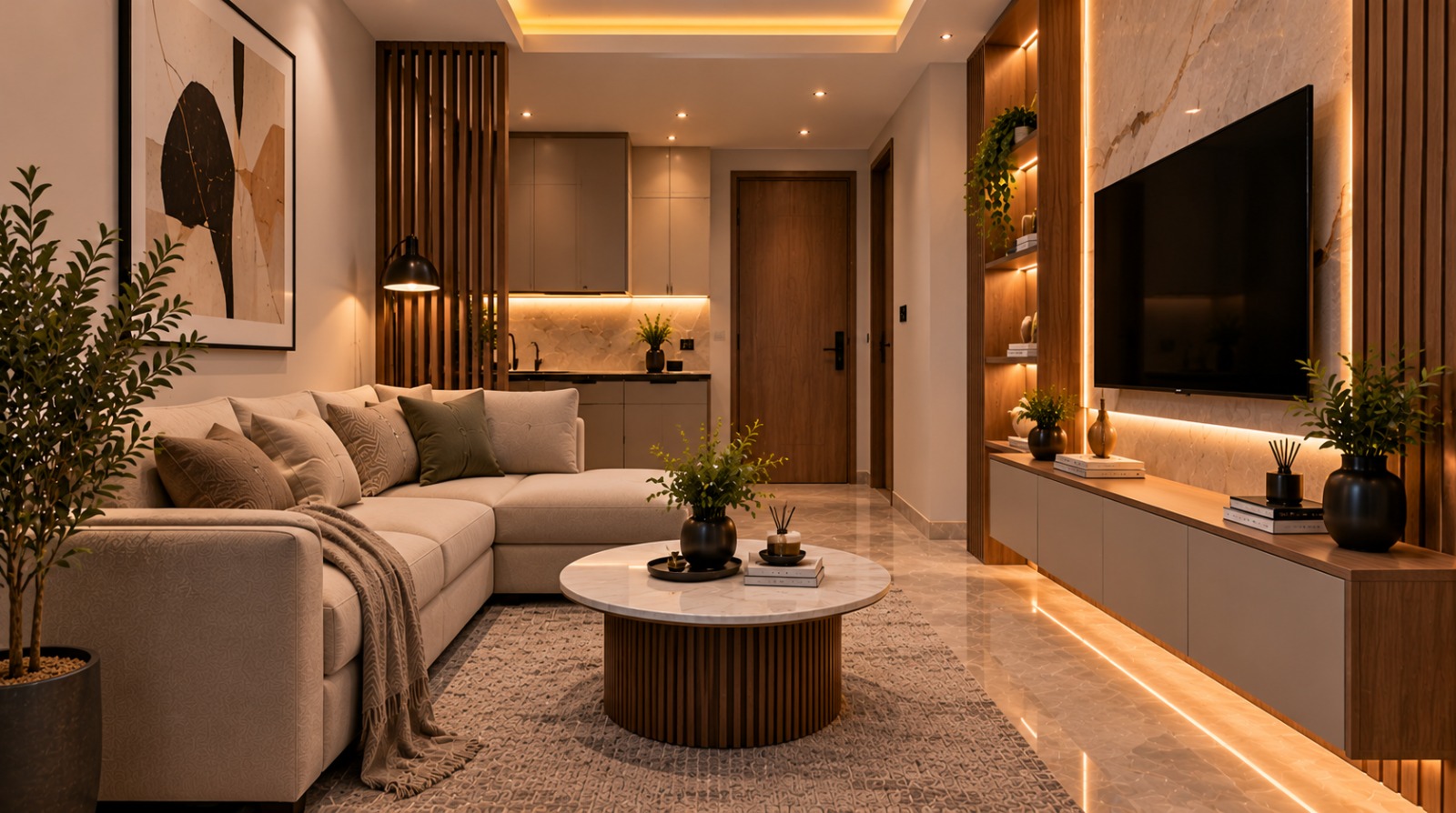 Modern family villa exterior